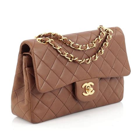 brown chanel classic flap|chanel vintage classic flap.